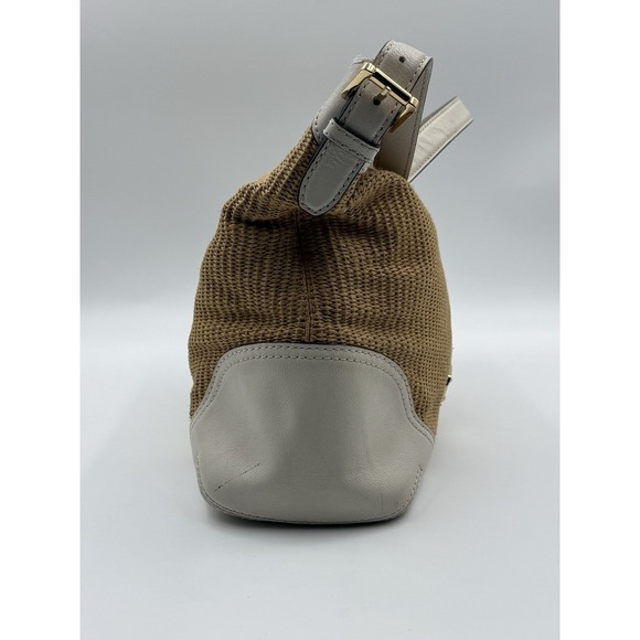 Michael Kors Millbrook Wicker Straw Hobo Shoulder Bag Beige Approx 12"x9" - Picture 5 of 16